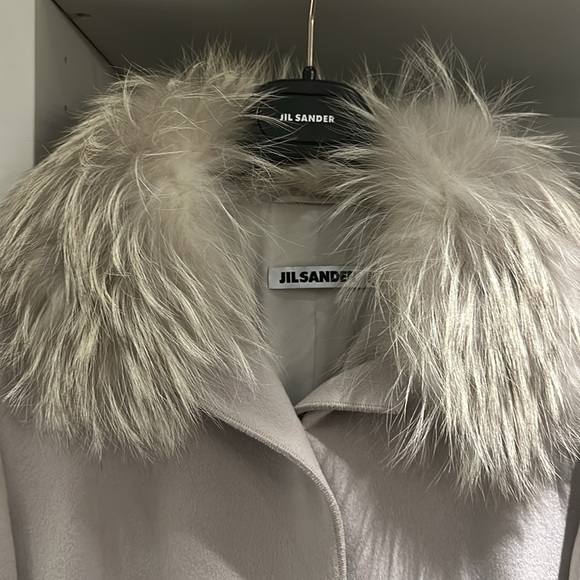 Jill Sanders wool/cashmere/fur coat - Picture 4 of 8